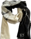 Black and white scarf