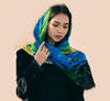 Blue designer scarf