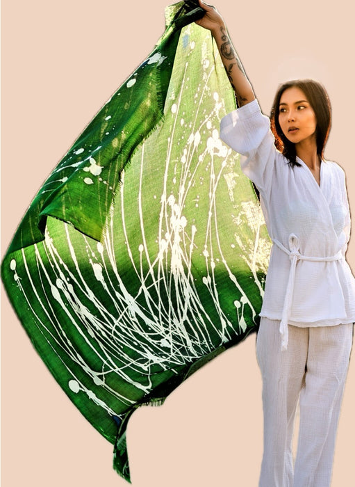 Designer Green Scarf | Green Energy Scarf