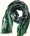 Green designer scarf