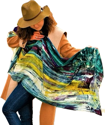 Designer multicolor scarf